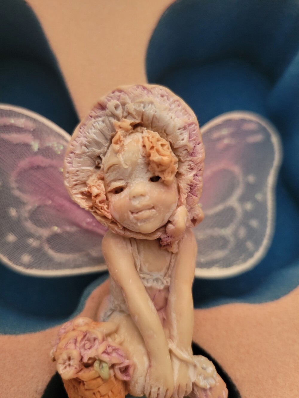 Handcrafted Pink Fairy Figurine Home Accent